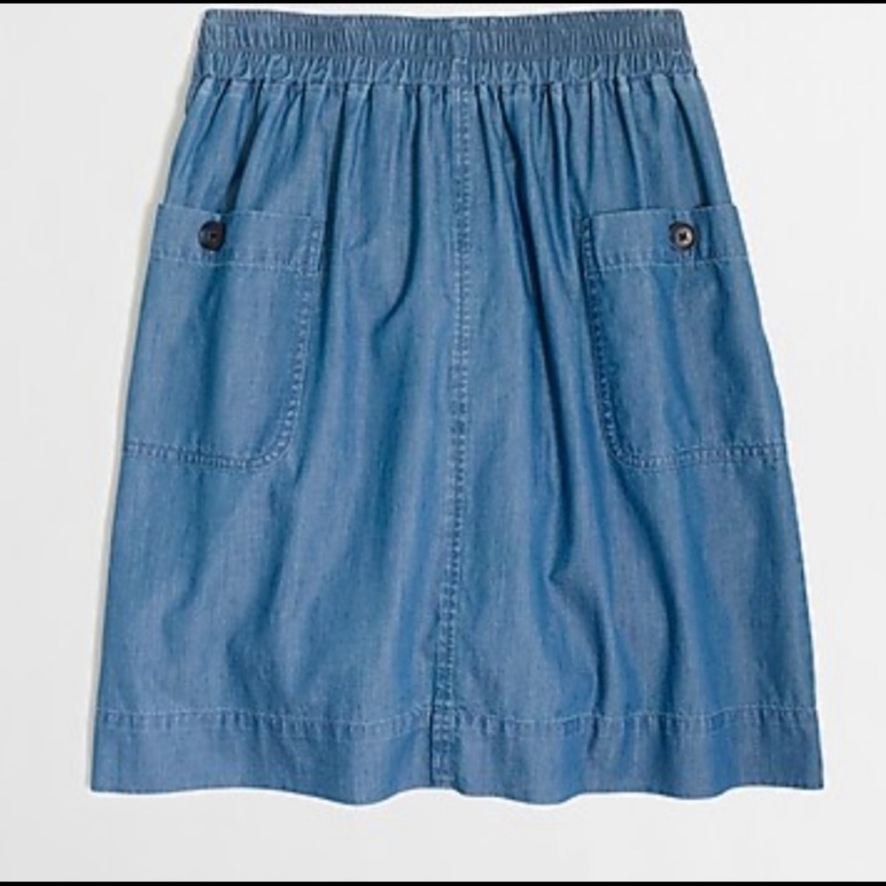 J.crew factory cotton chambray skirt, size 14